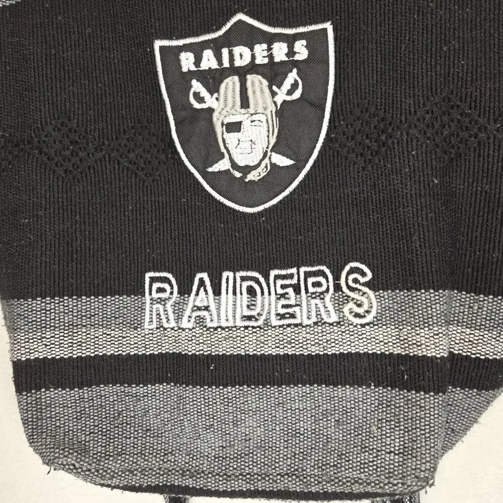Raiders Backpack Bag Draw String Black White Sports NFL Las Vegas Storage Sport